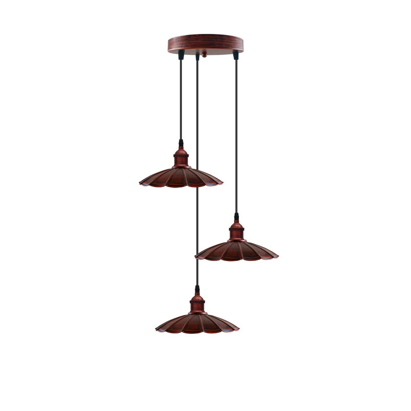 Hadrian 3 - Light Rustic Red Cluster Pendant