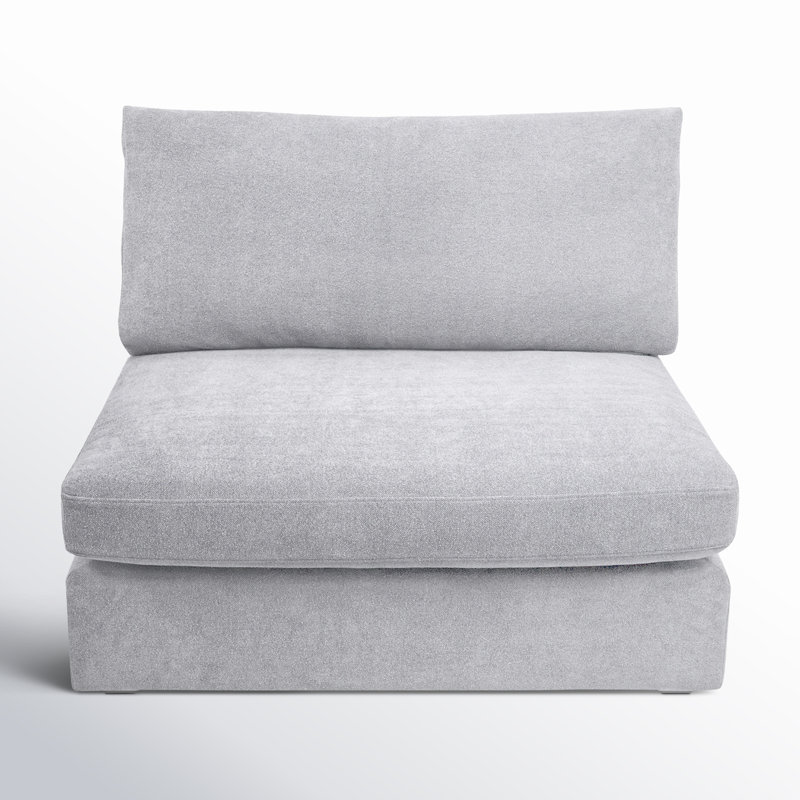 Ojai Upholstered Accent Chair, Light Gray Chenille