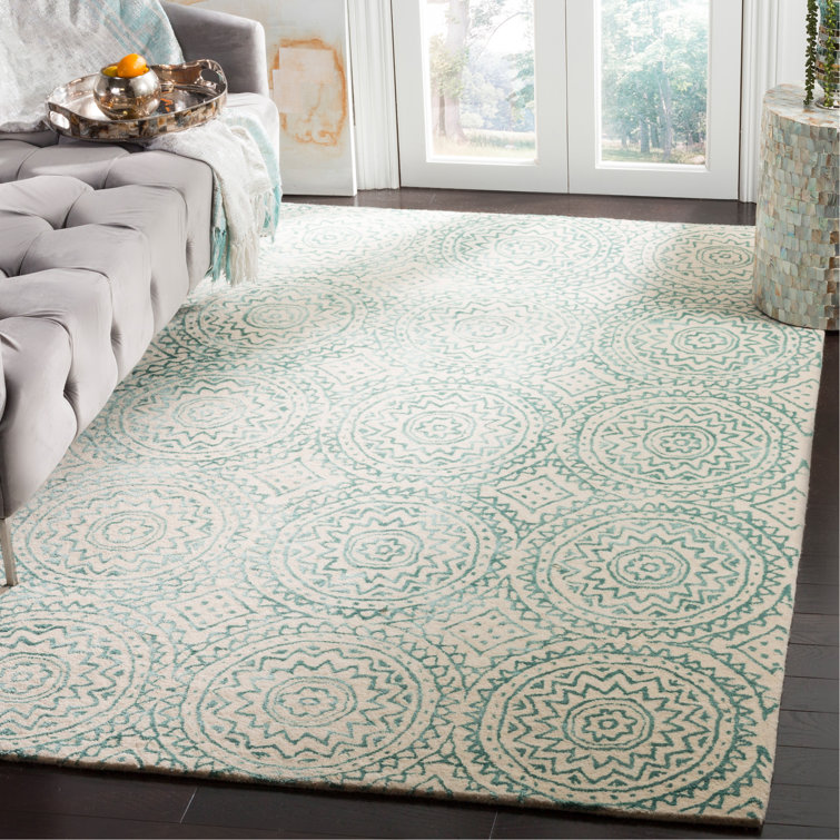 Rudra Hand Tufted Wool, Viscose Floral Rug