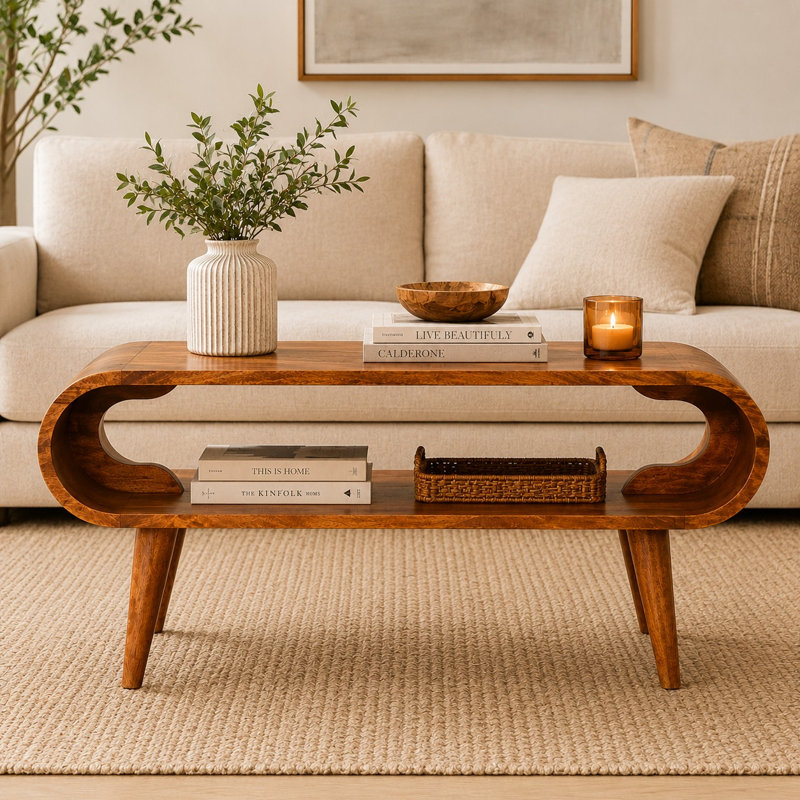 Table basse Amaya, H 15,7 po x L 35,4 po x l 13,8 po, Brun