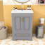 Meuble-lavabo de salle de bain avec lavabo en céramique, tiroir de rangement et armoire à fermeture en douceur-1446464585