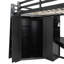 Lit mezzanine en bois Sayer avec garde-robe, bureau, station de charge et projecteurs réglables-127343433