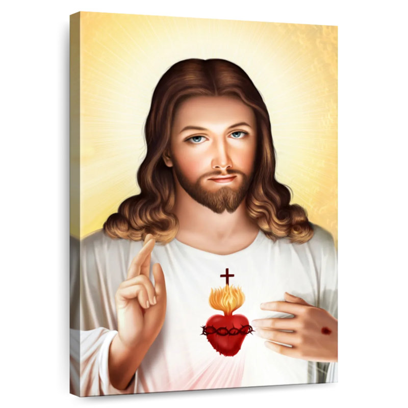 Adella Sacré-Cœur de Jésus, H 48 po x l 32 po