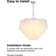 Modern Capiz Shell Chandelier With Adjustable Height, 5-Light Coastal Ceiling Fixture For Living Room, Hallway, Or Foyer