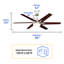 60" Smart Ceiling Fan with Dimmable LED Light-69996640