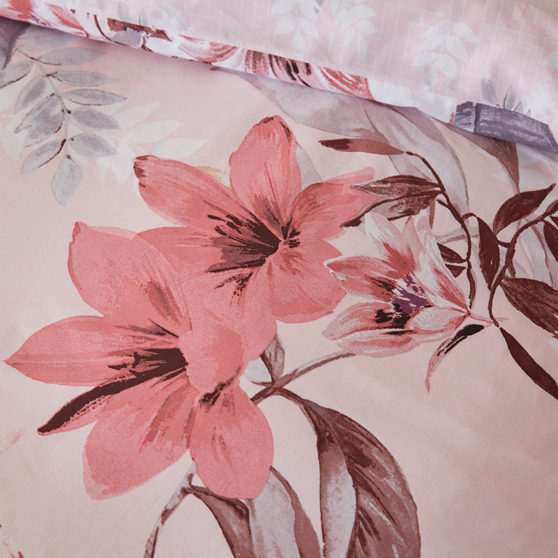 Leilani 400 Thread Count Cotton Duvet Cover Set, Single Duvet Cover + 1 Standard Pillowcase
