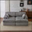 Double méridienne intérieure, canapé-lit rembourré surdimensionné pour l'intérieur, canapé de luxe à assise profonde, sans assemblage requis, gris-115693720