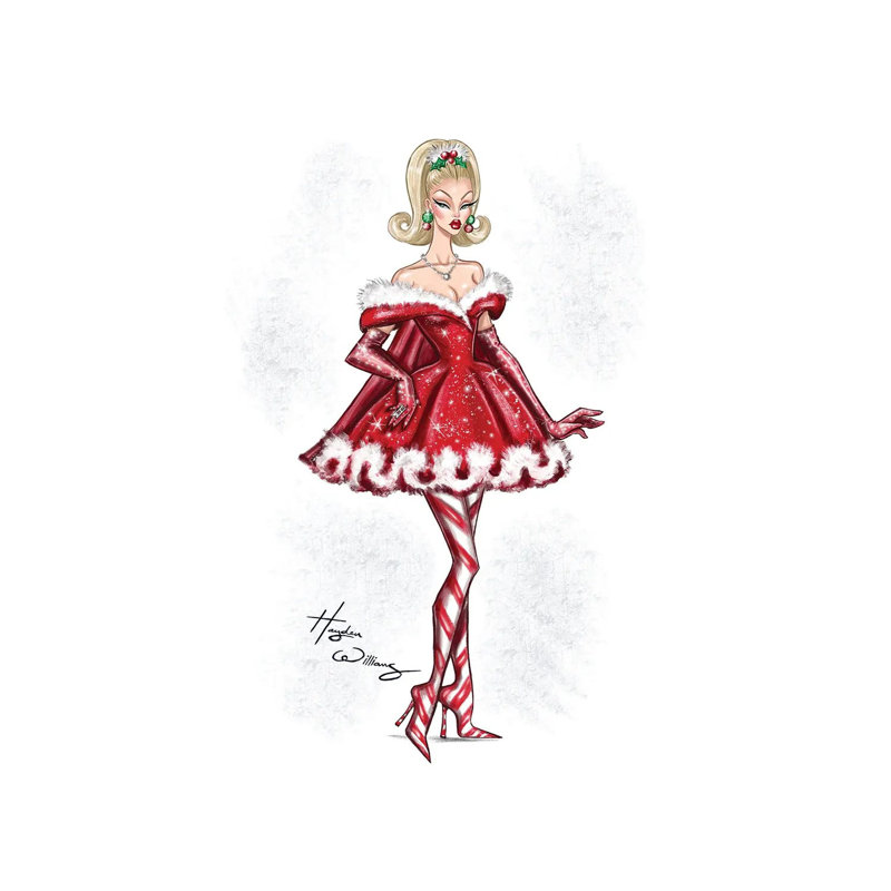 Petite robe de père Noël, H 12 po x l 8 po, Wrapped Canvas, Ne s’applique pas
