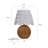 Rattan Table Lamp with Pleated Fabric Shade-1384491461