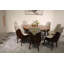 Vogue Lux Orange 61" Round Dining Set-1129307978-1114363436-1114363435