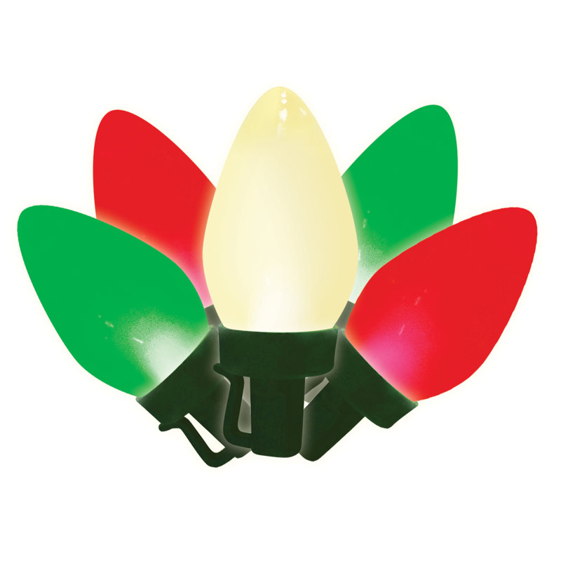 Lumière DEL classique 50 L 50 Ct, Rouge / vert / blanc doux
