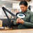 Pro 55 in. Industrial 3-Way Dimming 2.25X Magnifying LED Swing Arm Rolling Floor Lamp