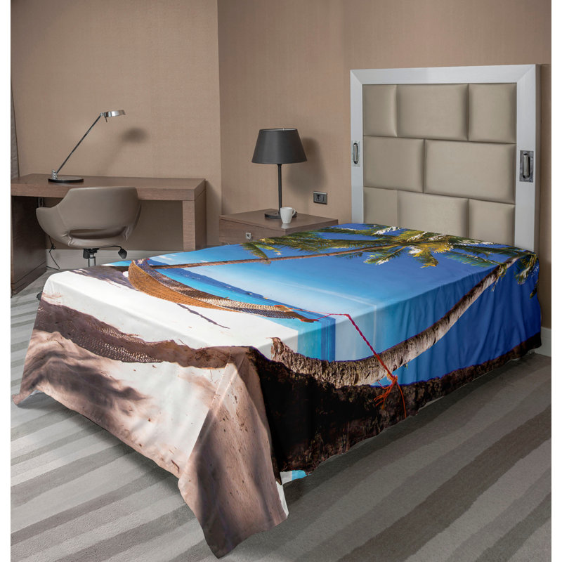Drap de plage Ambesonne, Drap plat pour lit simple
