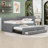 3 Drawers Upholstered Daybed with Twin Trundle-307588554-307588555