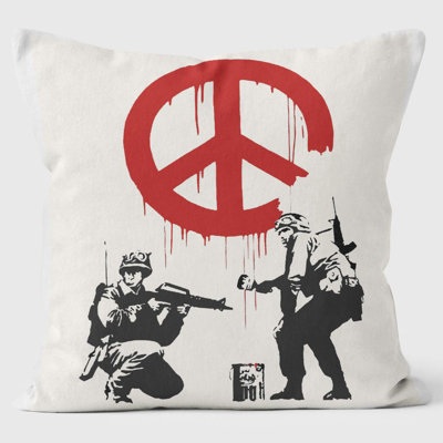 Peace Banksy Inspired - Graffiti Art Cushion