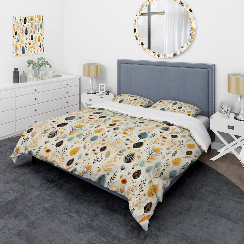 Ensemble de housse de couette Earthy Elegance, Housse de couette pour grand lit et 2 taies décor