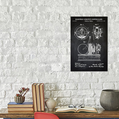 " Tesla Electric Circuit Controller, Black " by PatentPrintStore