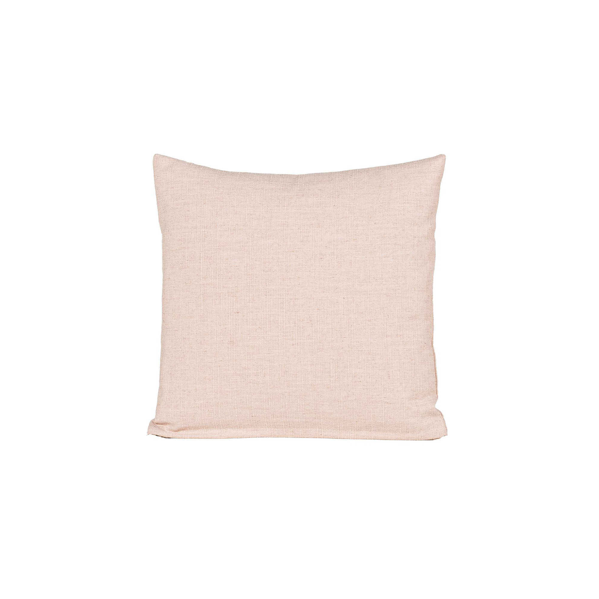 Indy Faux Linen Accent Pillow, Square 16", Pink, Polyester