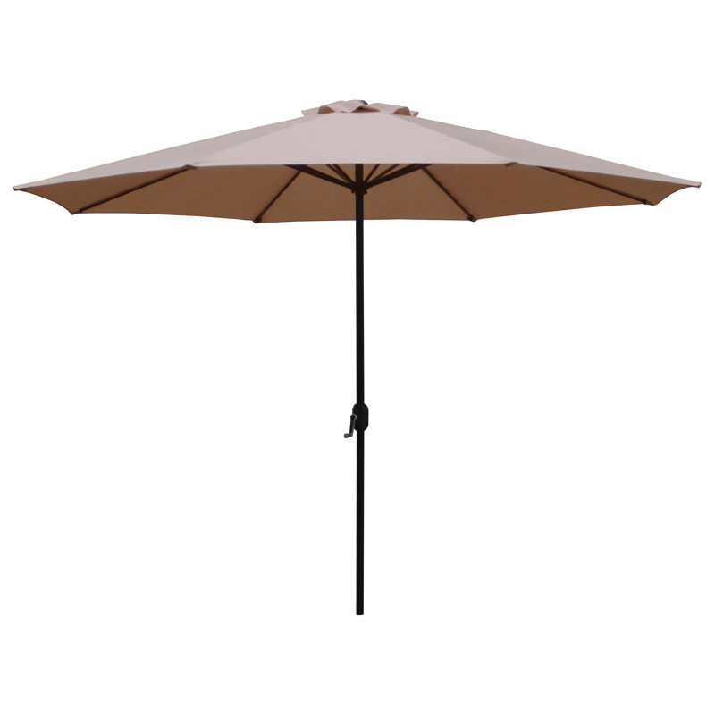 Parasol de marché octogonal Fazlie, Brun clair
