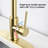 Brushed Gold Stainless Steel Kitchen Faucet With Pull-Down & Soap Dispenser - To Scratches, Rust, And Stains 360 Swiveling Spout Energetic Spray Functionality 1.8Gpm Max Flow Pull Down In Scratch,-1037514048