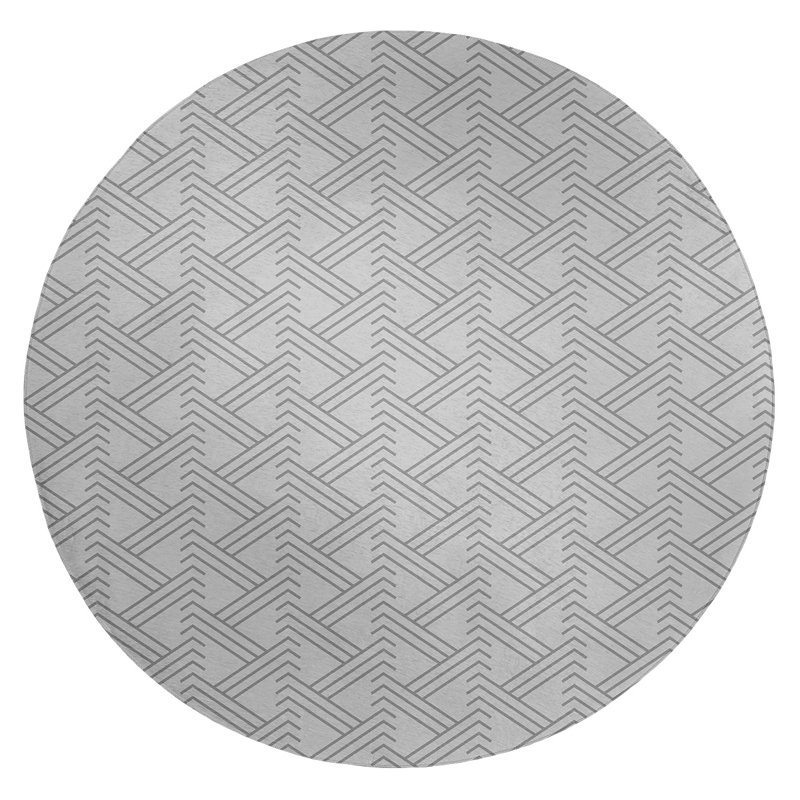 Chenille Geometric Indoor Rug, Round 5'
