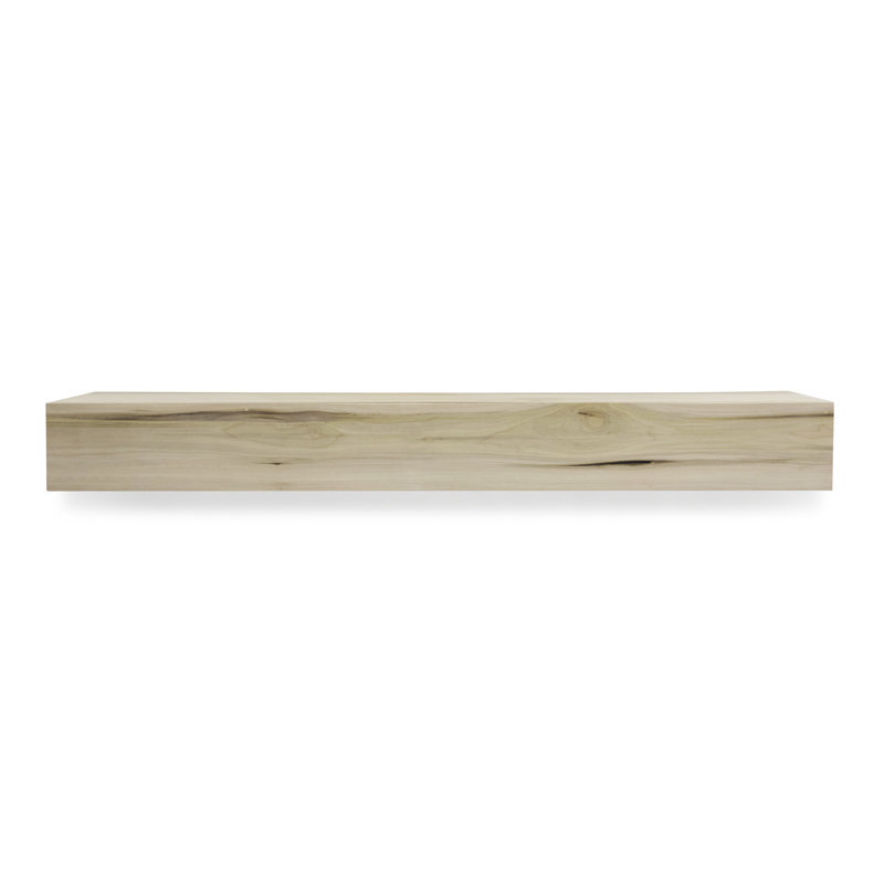 Unfinished Natural Wood Fireplace Mantel Shelf, 36" x 6.25"