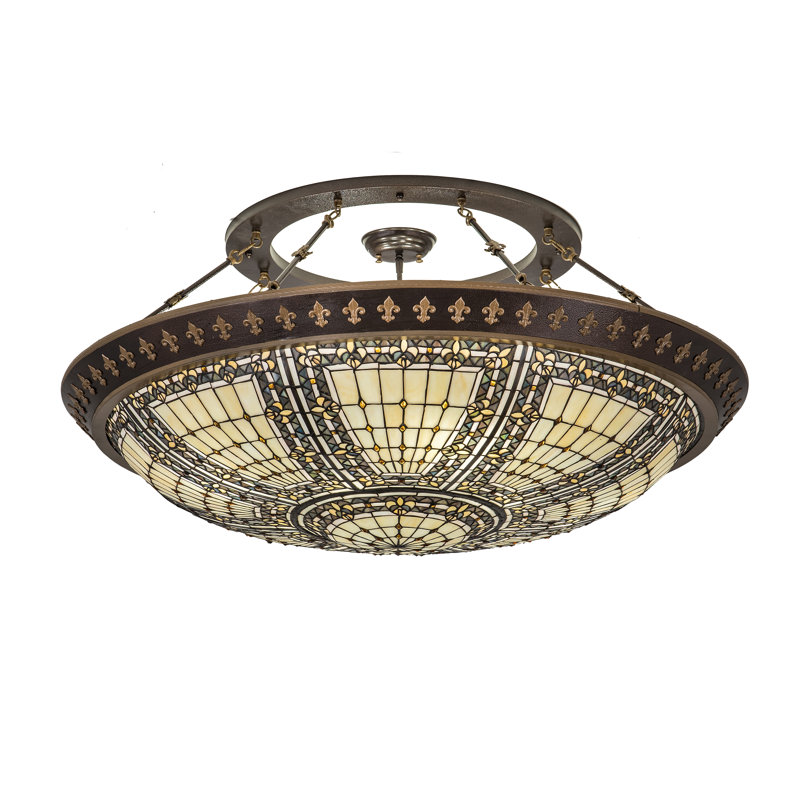 Plafonnier semi-encastré 8 lumières 40 po Overlea