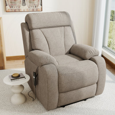 Fauteuil inclinable électrique avec télécommande et velours flocon de neige