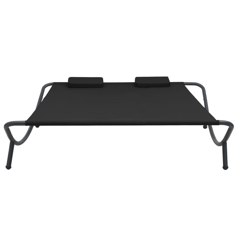 Chaise longue simple 78,8 po, Noir