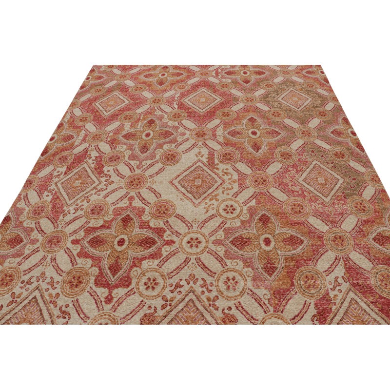 Distressed Homage Hand Knotted Wool Animal Print Area Rug, Runner 3' x 12'