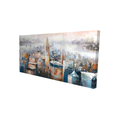 Paysage urbain de New York, toile - décor de chambre à coucher industriel