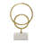 Aluminum Metal Sculpture with Abstract Rings Design in Glam Style - Contemporary Decorative Accent for Modern Spaces.-420388932
