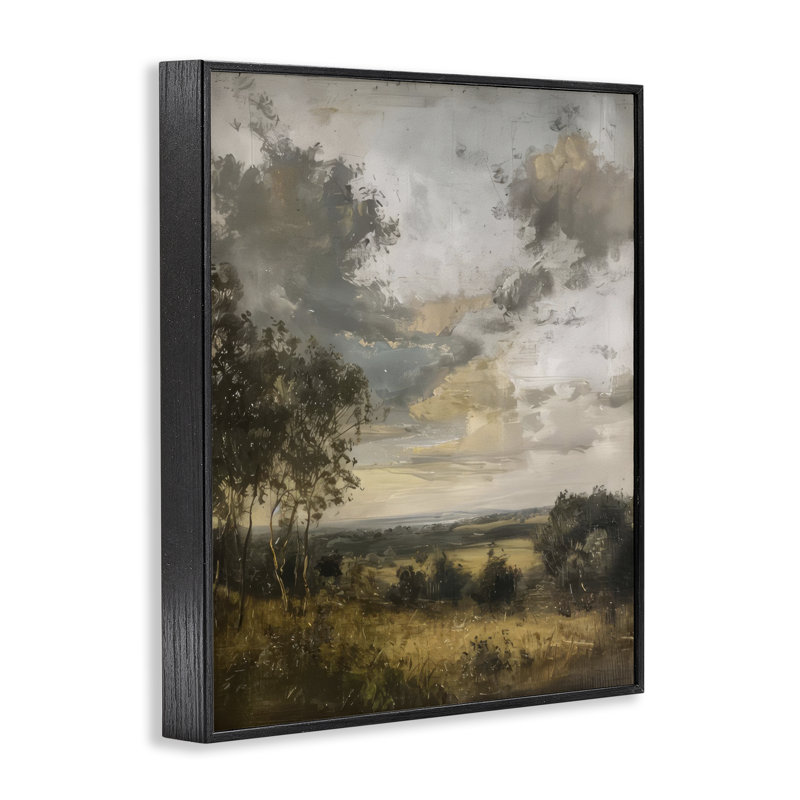 Giclée encadrée, "Meadow à l'aube", design par LSR Creative Studio, H 20 po x l 16 po, Giclée encadrée noir minuit