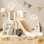 Ensemble de jeu pour enfants 6 en 1, jeu d'escalade intérieur et extérieur avec panier de basketball