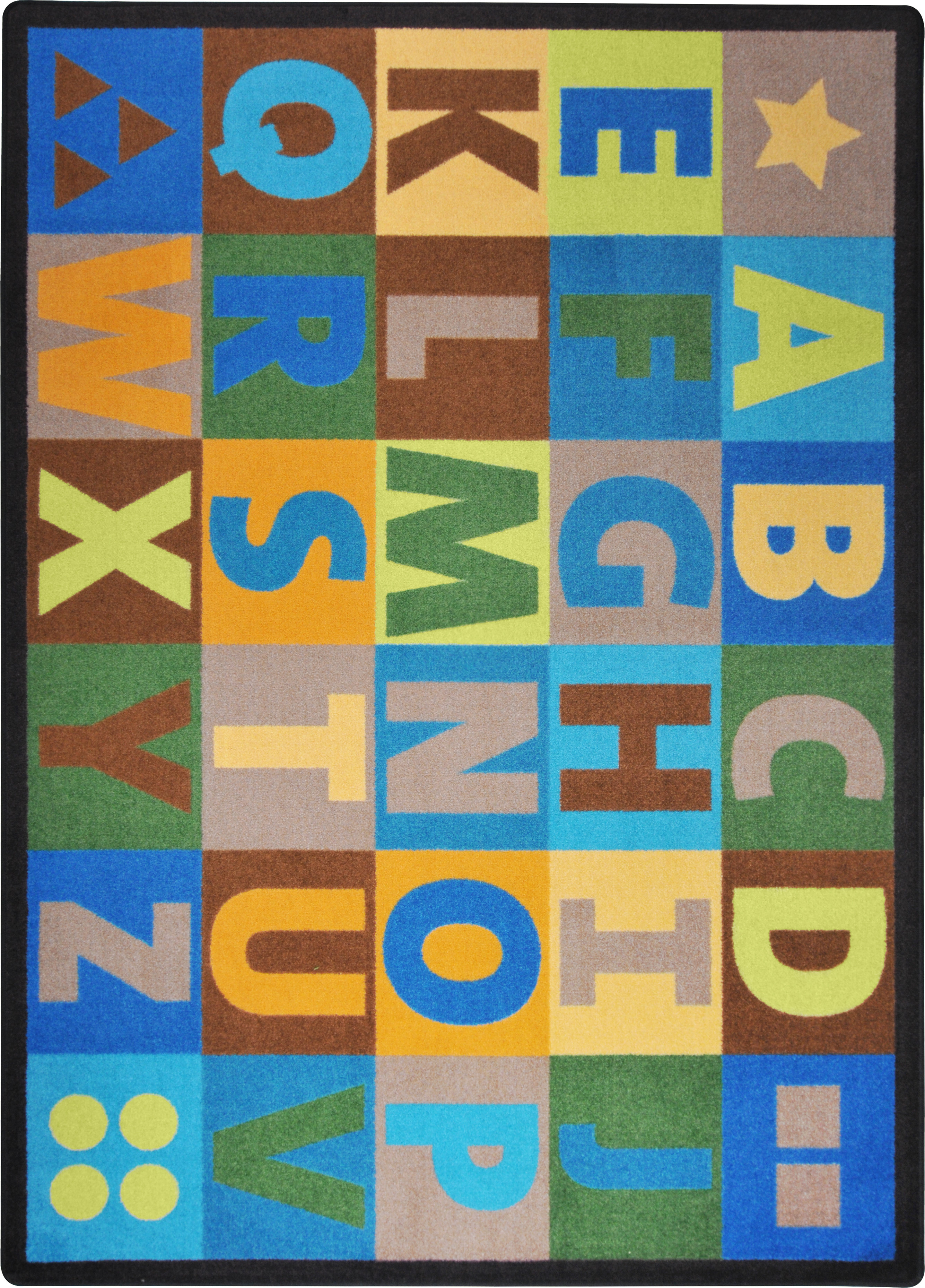 Joy Carpets Oversize Alphabet© Area Rug | Wayfair