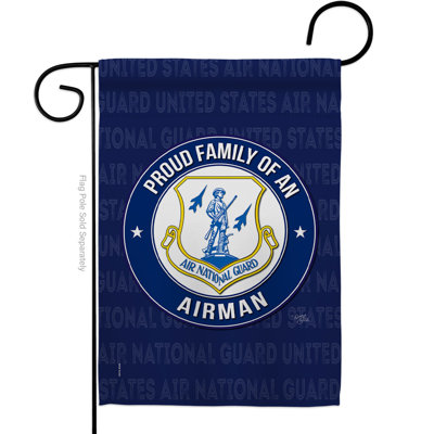 Drapeau de jardin en polyester Air Force Proud Family H 19 po x l 13 po
