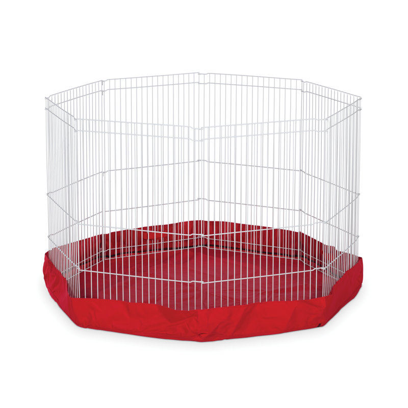 White Metal 8-Panel Small Animal Playpen