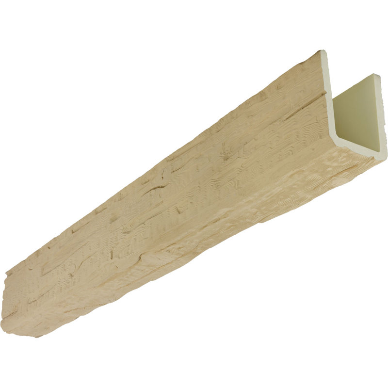 Poutre à 3 côtés (poutre en U) bois récupéré HeritageTimber, H 9,5 po x l 9,5 po x P 96 po, Apprêt brun clair
