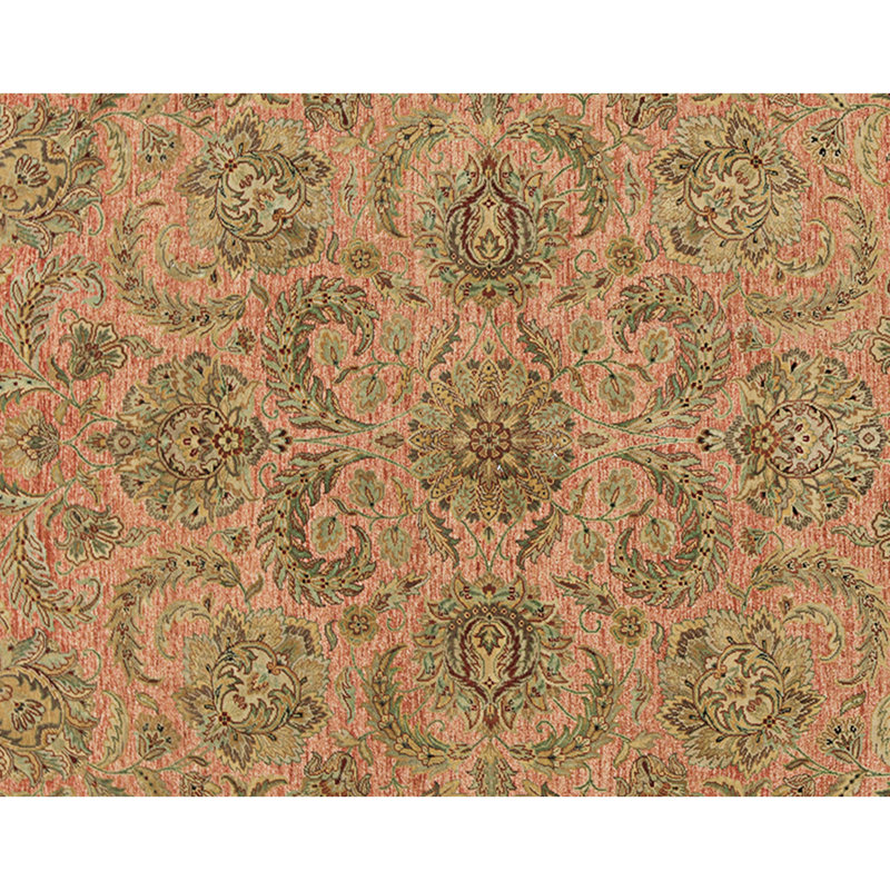 Tapis rouille et crème noué à la main de haute qualité