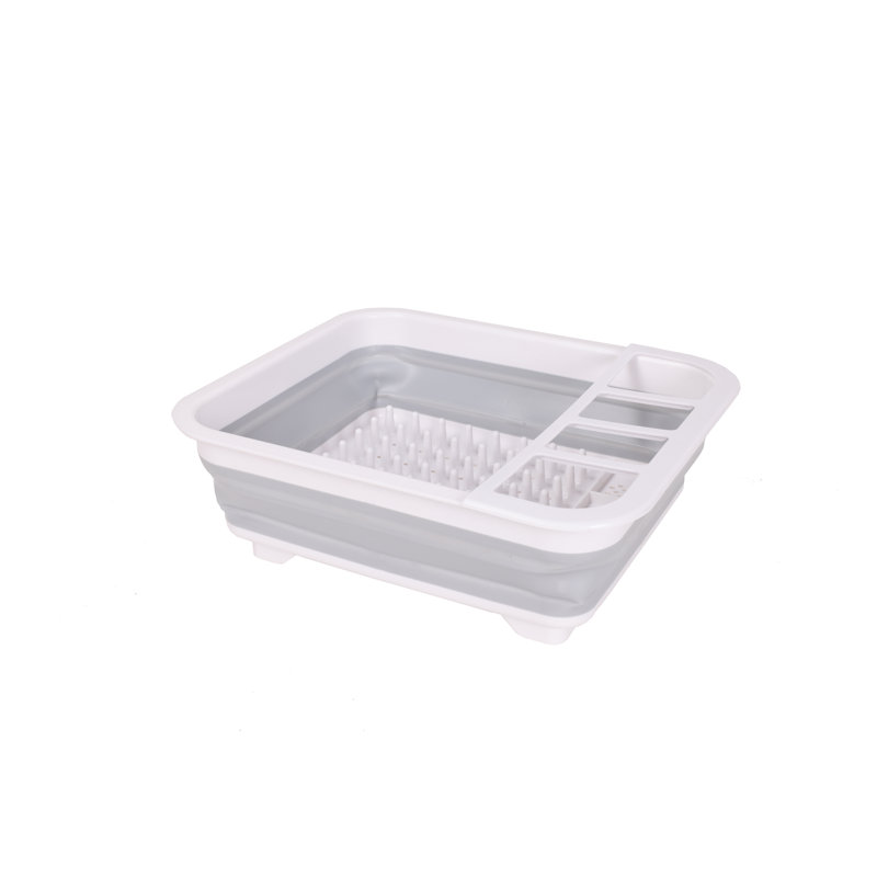 Égouttoir à vaisselle pliable en plastique, Gris