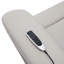 Fauteuil inclinable électrique en cuir synthétique gris clair chauffant et chauffant