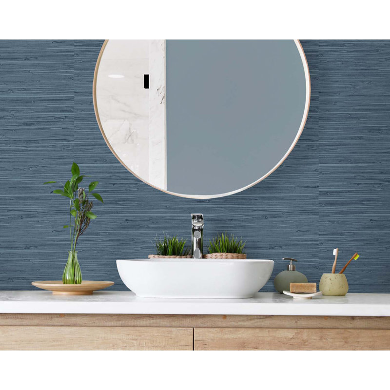 Tedlar Vinyl Wallpaper Roll, Midnight Denim
