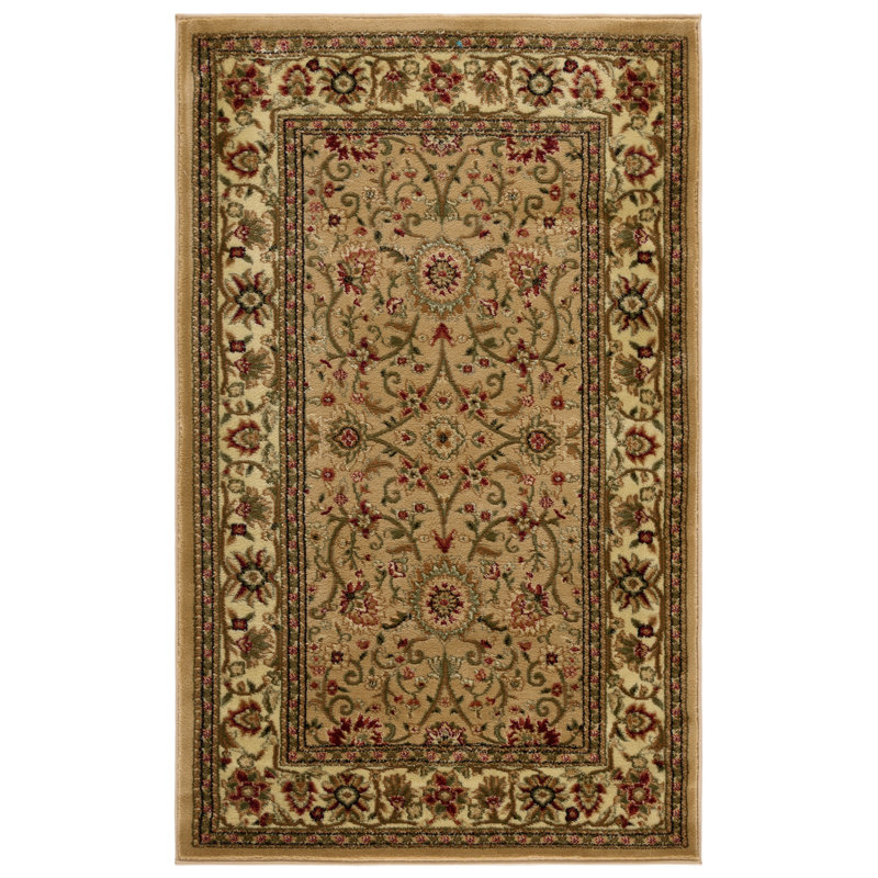 Lyndhurst Oriental Area Rug In Beige / Ivory, Rectangle 99 x 160 cm