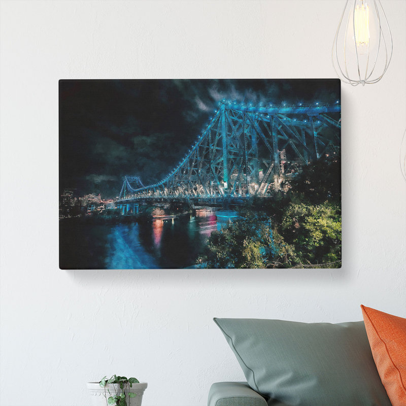 Story Bridge In Brisbane Australia - Wrapped Canvas Print, 50cm H x 76cm W x 3cm D