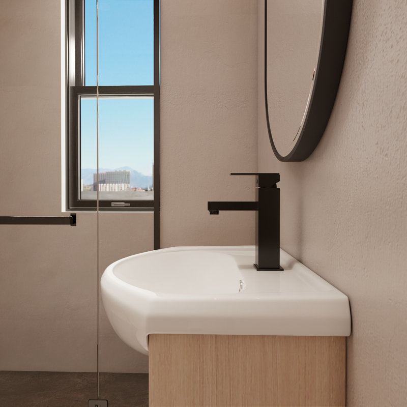 Ensemble de meuble-lavabo simple 17,08 po avec plateau en céramique Joleta