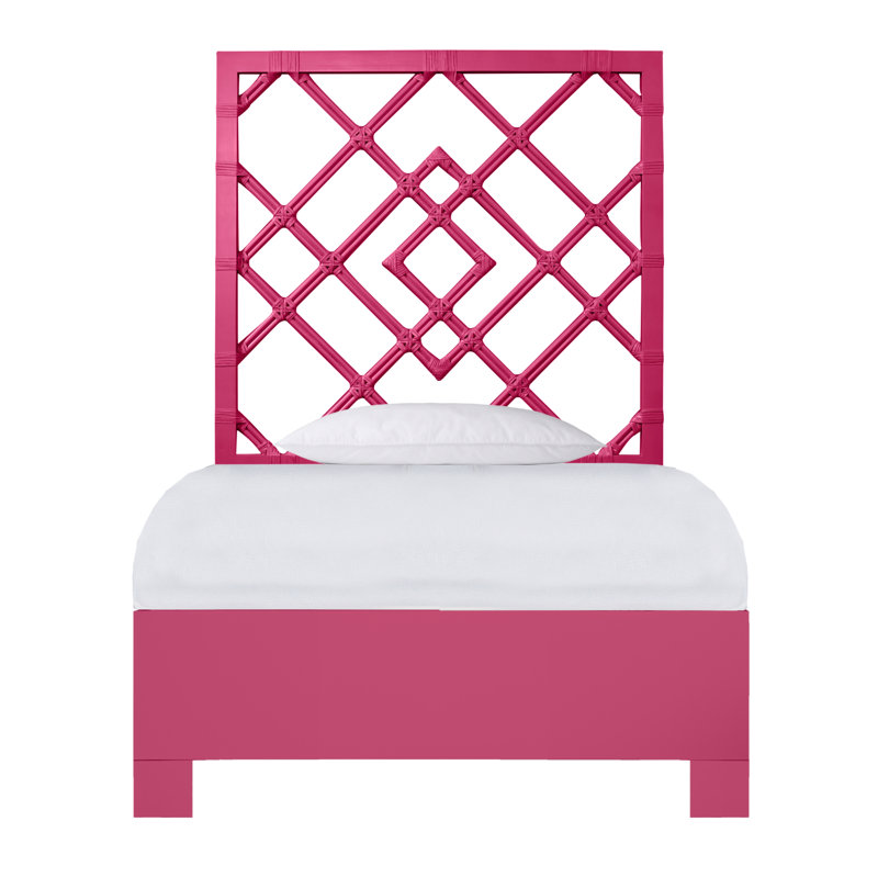 Darien Low Profile Standard Bed, Twin XL, Hot Pink