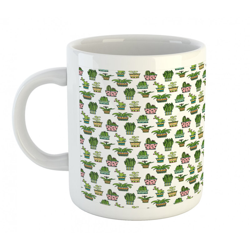 Grande tasse à café cactus