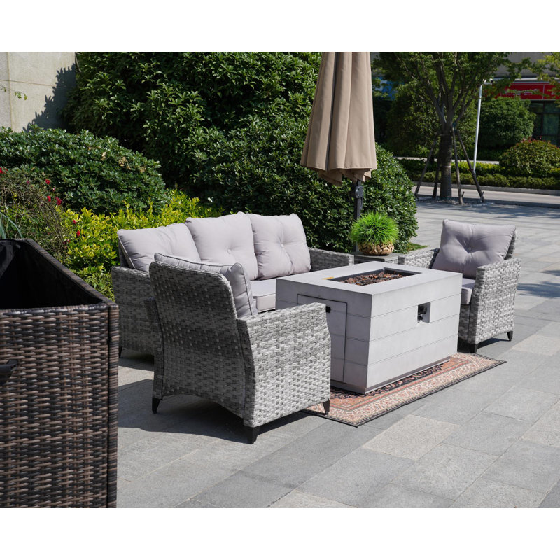 5 - Person Patio Conversation Set with Cushions
