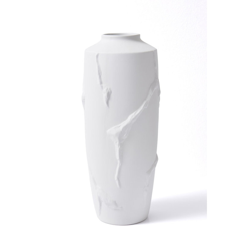 Vase, H 13 po x l 13 po x P 36 po, Blanc