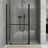 60 In. W X 72 In. H Sliding Semi-Frameless Shower Door In Matte Black Finish With Clear Tempered Glass